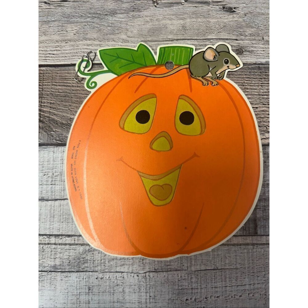 VTG Fun World Halloween Die Cut Decor Lot No 9408 Pumpkin Cat Witch 70s 80s - Picture 8 of 10